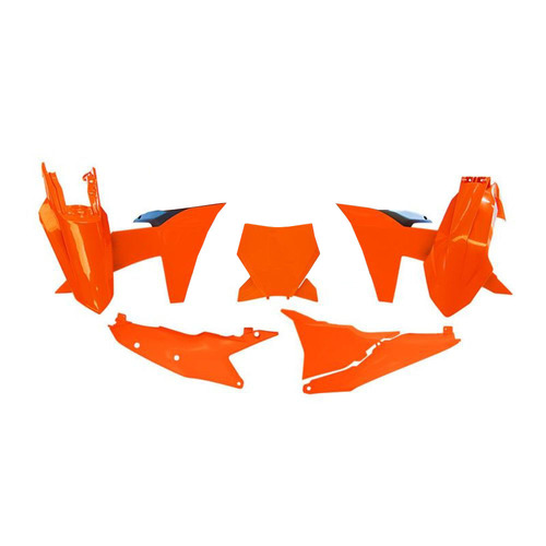 KTM 250 XC TPI 2023-2024 Rtech Orange Plastics Kit Inc Fenders & Shrouds
