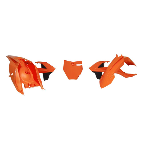 KTM 65 SX 2016-2023 Rtech Orange Plastics Kit Inc Fenders & Shrouds