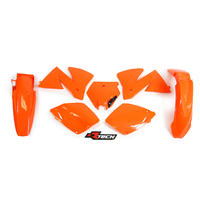 KTM 400 EXC-F 2000-2002 Rtech Orange Plastics Kit Inc Fenders & Shrouds