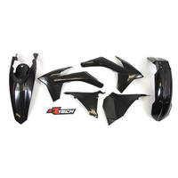 KTM 250 EXC 2012-2013 Rtech Black Plastics Kit Inc Fenders & Shrouds