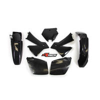 KTM 125 EXC 2003 Rtech Black Plastics Kit Inc Fenders & Shrouds