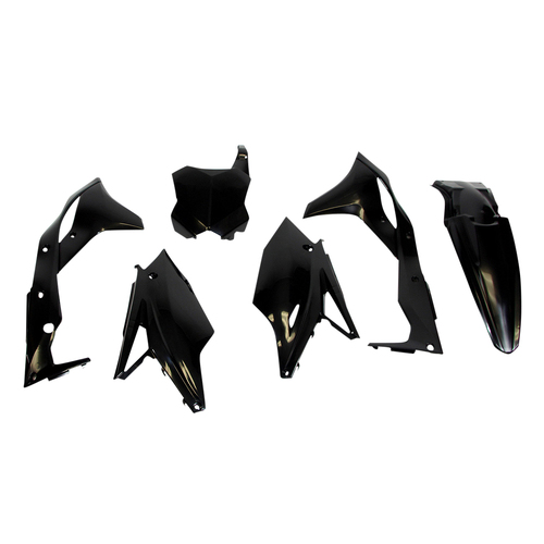 Kawasaki KX250F 2017-2020 Rtech Black Plastics Kit Inc Fenders & Shrouds