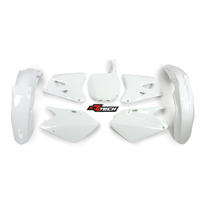 For Suzuki RM250 2001-2011 Rtech White Plastics Kit Inc Fenders & Shrouds