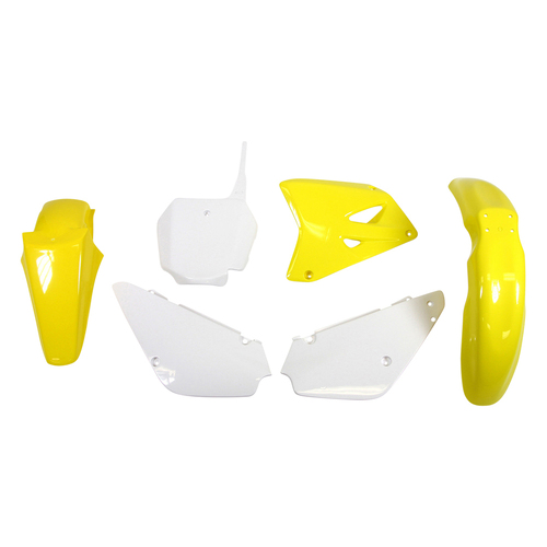 For Suzuki RM85 2018-2022 Rtech Yellow White OEM Plastics Kit