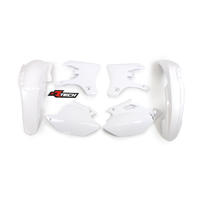 Yamaha WR450F 2005-2006 Rtech White Plastics Kit Inc Fenders & Shrouds