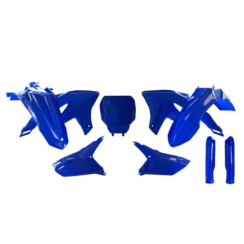 Yamaha YZ450FX 2024 Rtech Blue Fork Protectors Plastics Kit Inc Fenders & Shrouds
