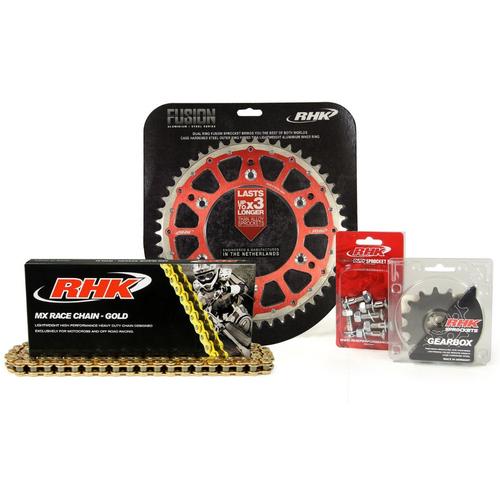 Honda CRF250X 2004-2017 14T/52T RHK MX Chain & Red Fusion Sprocket Kit 