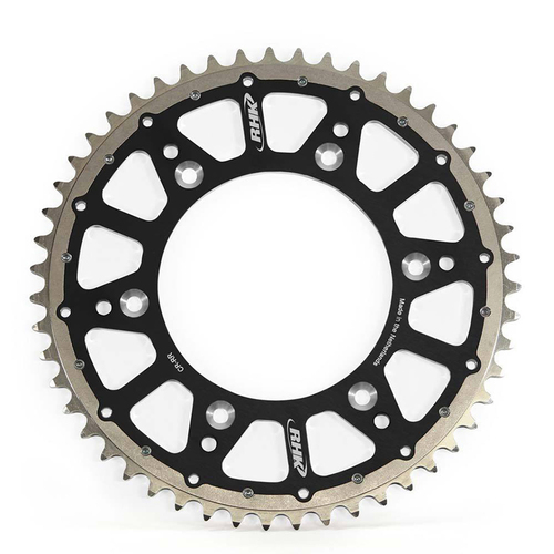 For Suzuki RM250 1987-2012 RHK Fusion Rear Sprocket Alloy/Steel Black 52T