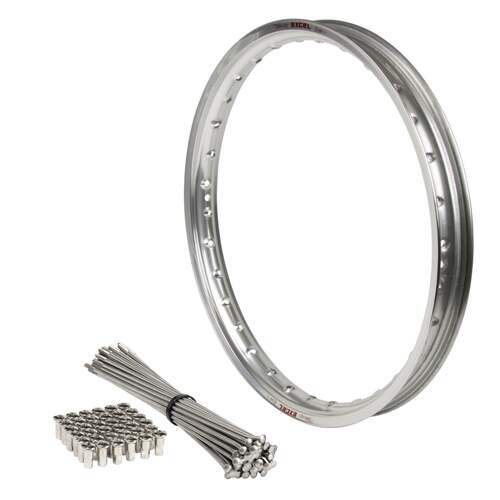 Yamaha YZ85LW Big Wheel 2002-2025 19x1.4 OEM Front Bulldog Spoke Set & Silver Excel Rim