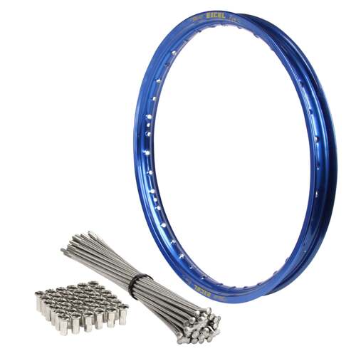 Husaberg FE650E 2005-2008 21x1.6 OEM MX Front Blue Excel Rim & Bulldog SS Spoke Set