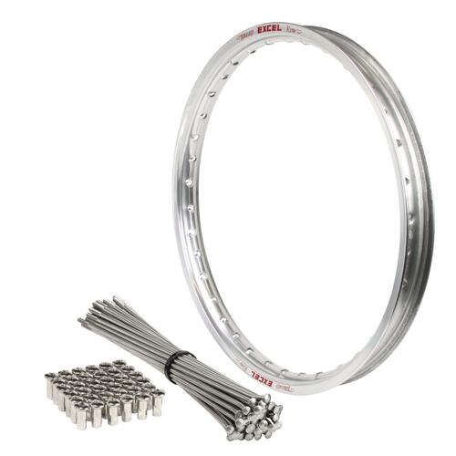 KTM 1190 Adventure 2013-2016 21X1.85 OEM Front Silver Excel MX Rim & Bulldog Spoke Set