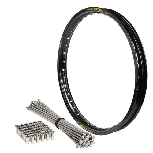Honda CRF1100D2/D4 Africa Twin 2020-2025 21x2.15 OEM Front Black Excel MX Rim & Bulldog Spoke Set