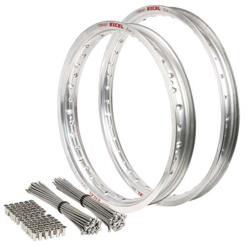 Yamaha WR400F 2002 21/18 OEM Front Or Rear Silver Excel Rim & Bulldog Spoke Set