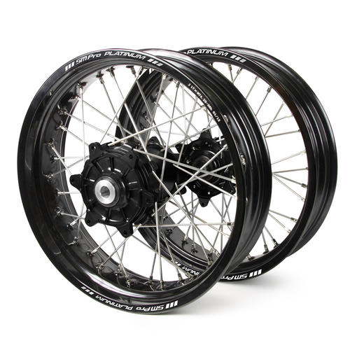 BMW F800 GS 2006-2018 SM Pro Wheel Set 3.50X17 4.25X17 Black Rim / Black Hub 