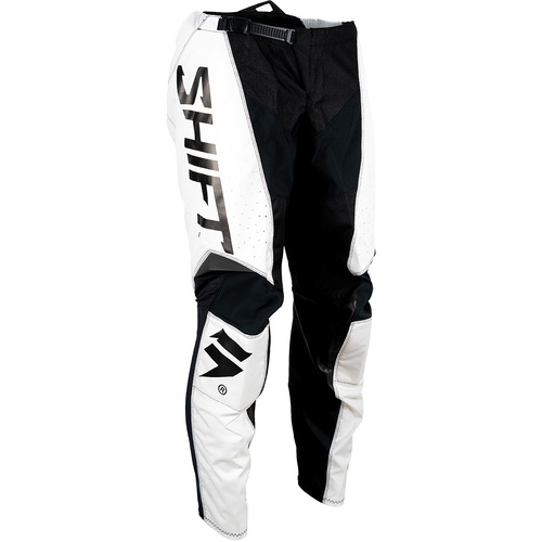 Shift MX22 White Label Trac MX Motocross Pants White Black