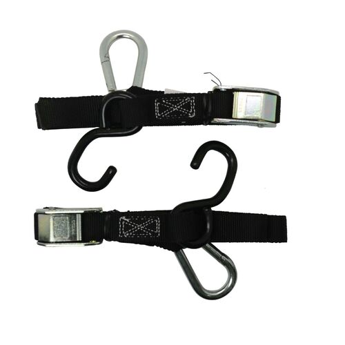 Heavy Duty MCS Motorcycle Tie Down With Snap Hook Black