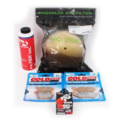 For Suzuki DR-Z400E 2000-2014 Brake Pads Oil Air Filter Service Kit