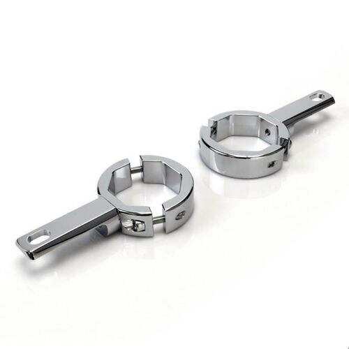 Harley Davidson FLTC Tour Glide CL 1984-1985 Denali Universal Fork Tube Light Mount Kit 39-49mm Chrome