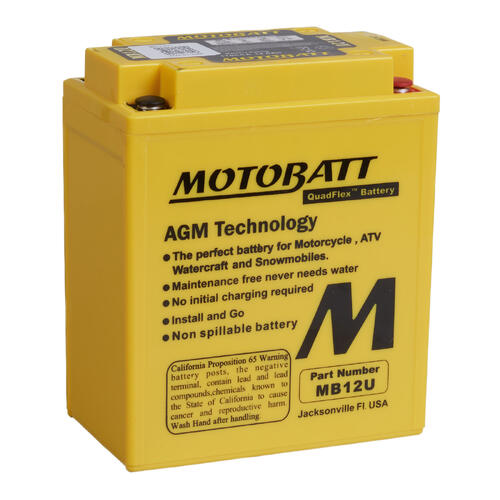 Kawasaki EN500 Vulcan 1990-2006 Motobatt Quadflex AGM Battery