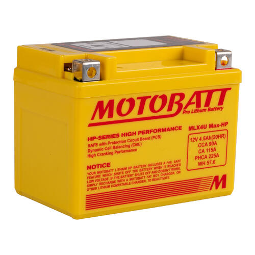 Hyosung TE50 2005-2007 Motobatt Lithium 12V Battery High Performance