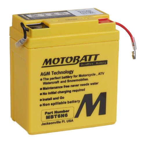 Suzuki TS125 1971-1979 Motobatt Quadflex AGM 6V Battery High Performance