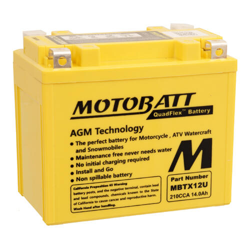 Yamaha YZF600R 1994-1995 Motobatt Quadflex AGM 12V Battery High Performance