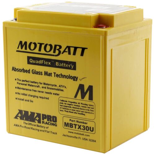 Arctic Cat 550I Prowler XT 2012 Motobatt Quadflex 12V Battery 