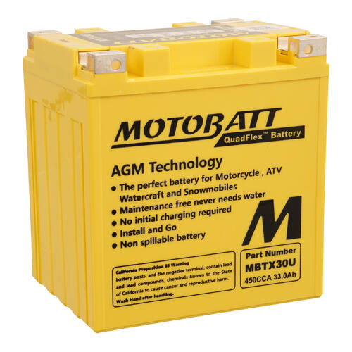 Arctic Cat Prowler 1000 XTZ 2012-2013 Motobatt Quadflex AGM Battery