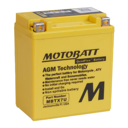 Suzuki TU250X 2009-2020 Motobatt Quadflex AGM 12V Battery High Performance