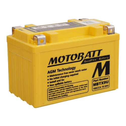 Kawasaki Z900RS 2018-2025 Motobatt Quadflex AGM 12V Battery High Performance