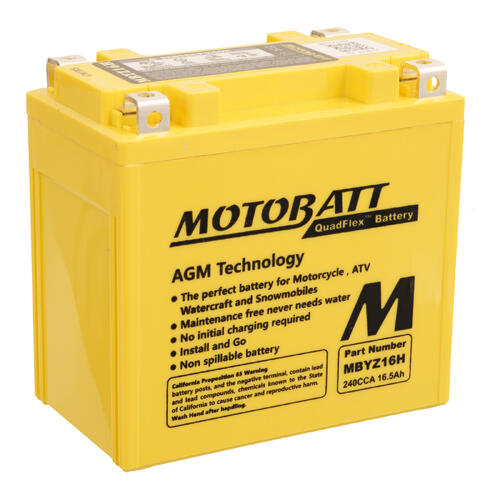 Kawasaki ZRX1200S 2001-2005 Motobatt Quadflex AGM 12V Battery