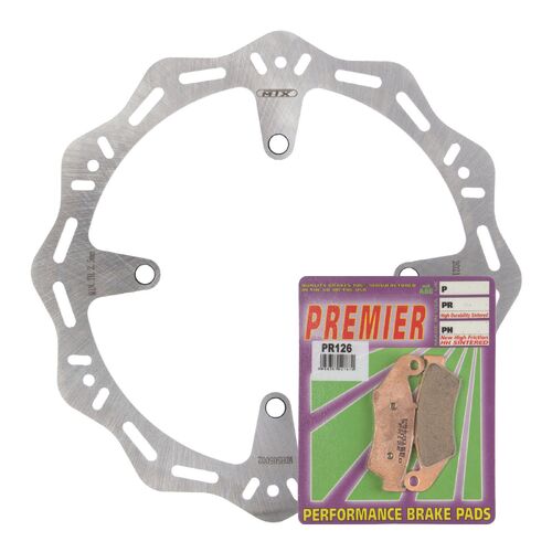 For Suzuki RMX450Z 2010-2017 MTX Hornet Brake Disc & Pads Front Service Kit 