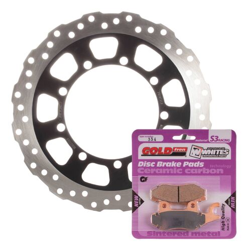 Kawasaki KLR650 2008-2023 MTX Brake Disc & Pads Front Service Kit 