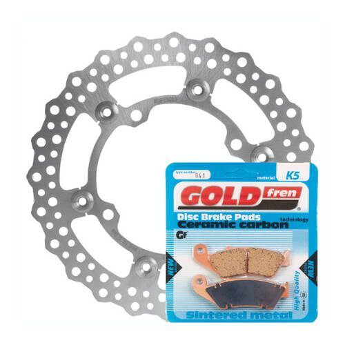 Kawasaki KX250 2006-2008 MTX Front Brake Disc Rotor & Pads Set Direct Replacement