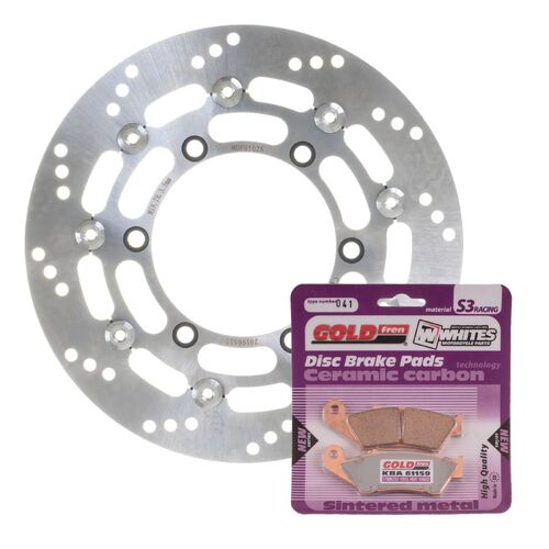 For Suzuki DR650SE 1996-2022 MTX Brake Disc & Pads Front Service Kit 