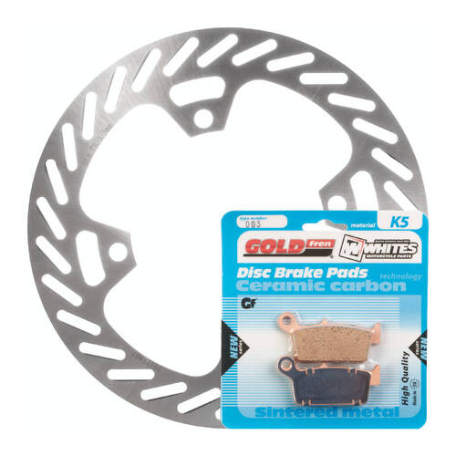Kawasaki KX250 2003-2008 MTX Rear Brake Disc Rotor & Pads Set Direct Replacement