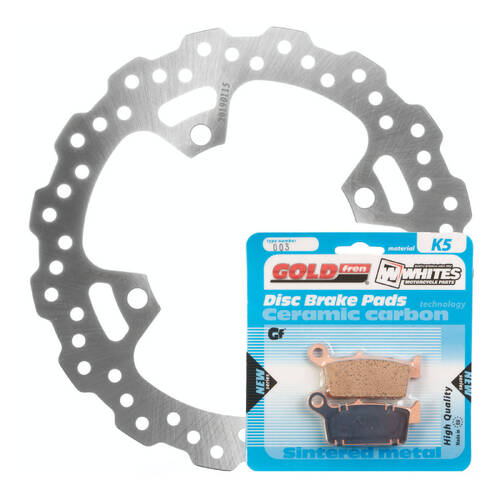 Kawasaki KX250 2003-2008 MTX Rear Brake Disc Rotor & Pads Set Direct Replacement