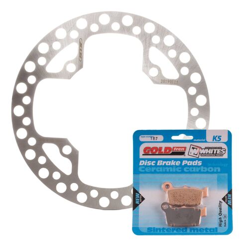 For Suzuki RMX450Z 2009-2018 MTX Brake Disc & Pads Rear Service Kit 