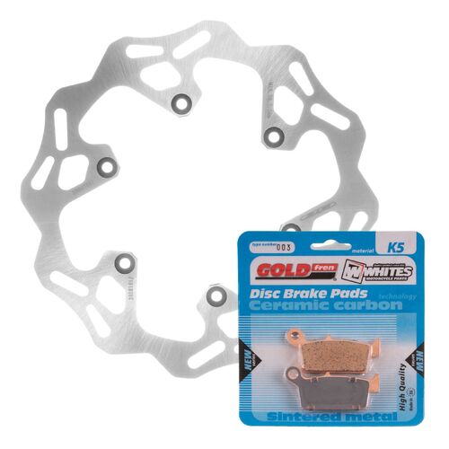 Yamaha YZ250F 2002 MTX Brake Disc & Pads Rear Service Kit Direct Replacement