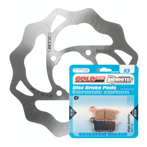 KTM 65 SX 2009-2022 MTX Rear Brake Disc Rotor & Pads Set Direct Replacement
