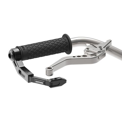 Oxford Moto GP Universal Motorcycle Lever Guards Black Alloy