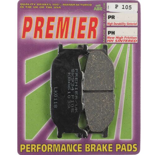 Yamaha SRV250 1992-1997 Premier Front Disc Brake Pads Direct Replacement