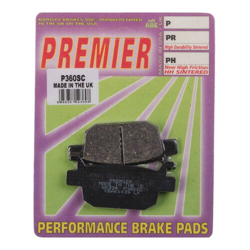 Honda NSS300 Forza 2014-2021 Premier Rear Disc Brake Pads Direct Replacement