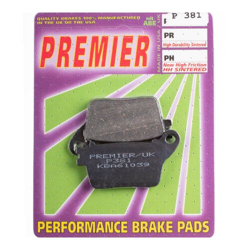 Honda CB600 F Hornet 2007-2013 Premier Rear Disc Brake Pads Direct Replacement