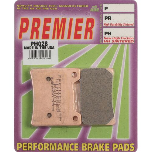 Yamaha FZR600 1989 Premier Sintered Front Disc Brake Pads Direct Replacement