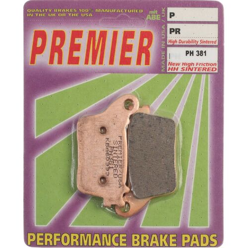 Kawasaki ZX10R ABS 2011-2022 Premier Sintered Rear Brake Pads