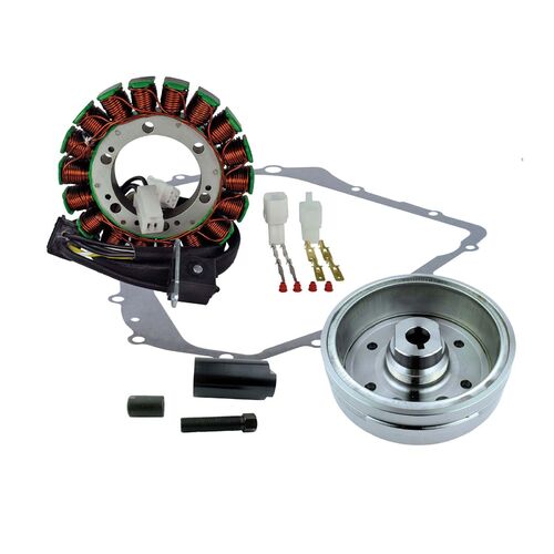 For Suzuki LTA400F Eiger 4Wd 2004 RMSTATOR Flywheel Puller Stator & Gasket Kit