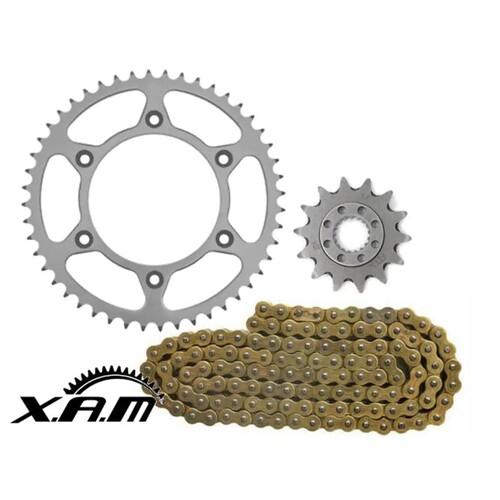 For Suzuki RM-Z250 2007-2012 13T/48T XAM Gold Chain & Sprocket Kit