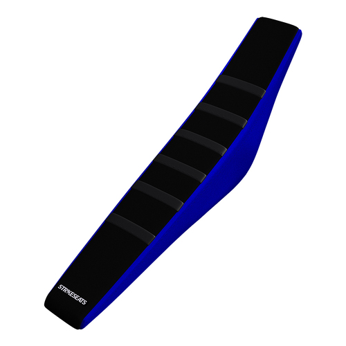 Yamaha PW50 1996 Strike Gripper Ribbed Seat Cover Black-Black-Blue