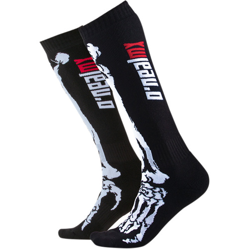 Oneal Pro Youth X-ray MX Motocross Socks Black White